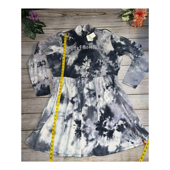 Studio Ghibli Spirited Away Haku Tie-Dye Long-Sleeve Dress Plus Size 2 - Picture 8 of 10
